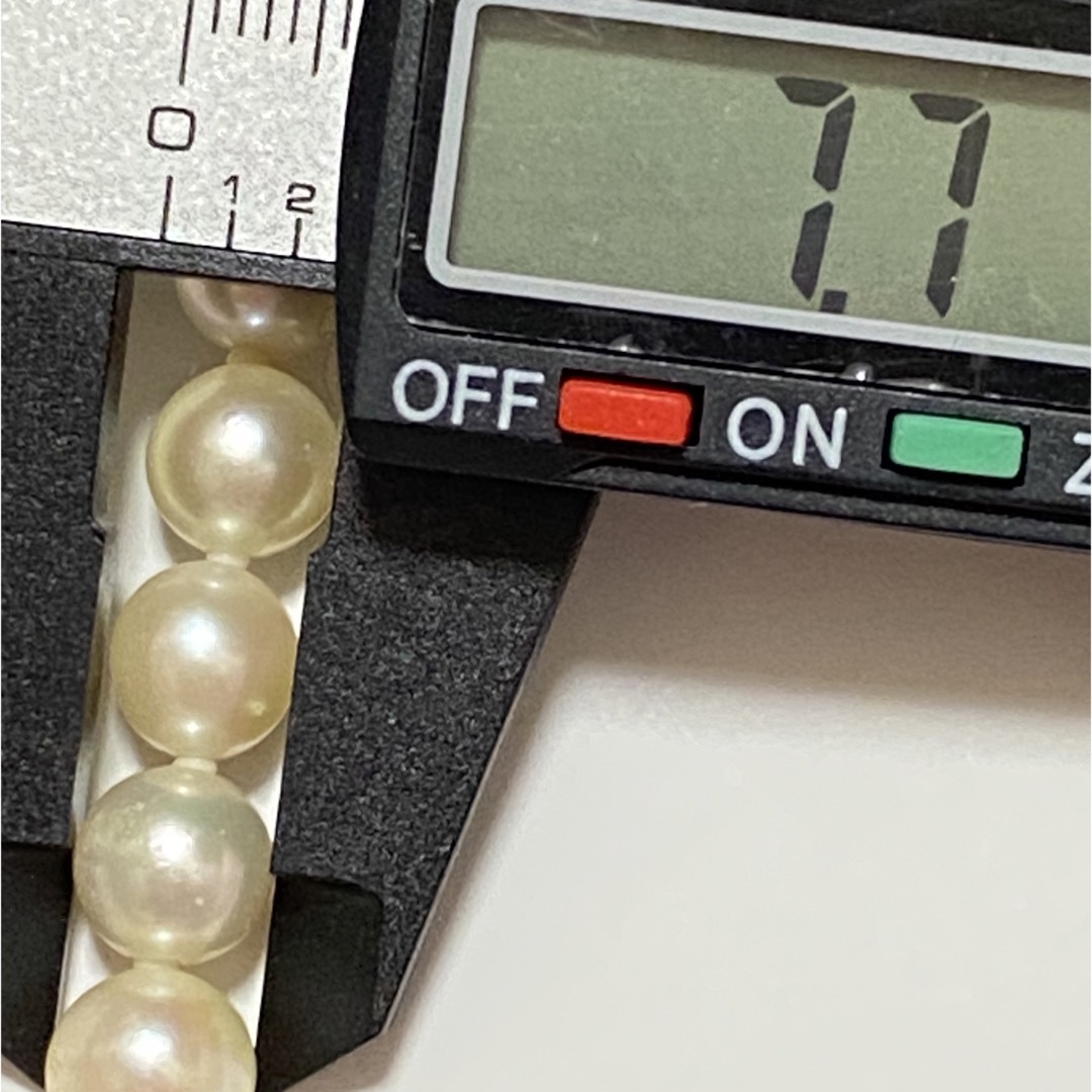 オールノット仕上げ、パールネックレスアコヤ本真珠 留金SILVER レディースのアクセサリー(ネックレス)の商品写真
