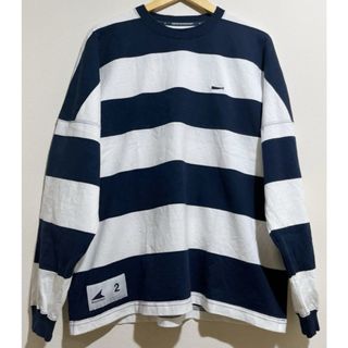 ディセンダント(DESCENDANT)のDESCENDANT(ディセンダント) 231ATDS-CSM08  HORIZONTAL STRIPE LS　ボーダー 長袖Tシャツ ロンT【A31135-007】(Gジャン/デニムジャケット)