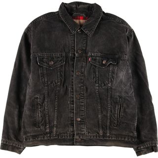 リーバイス(Levi's)の古着 90年代 リーバイス Levi's 70427-4159 ブラック デニムジャケット Gジャン USA製 メンズXXL ヴィンテージ /eaa393789(Gジャン/デニムジャケット)