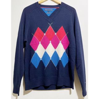 トミーヒルフィガー(TOMMY HILFIGER)のTOMMY HILFIGER (トミーヒルフィガー)　アーガイル柄　Vネック 　ニット　セーター【D0624-007】(ニット/セーター)