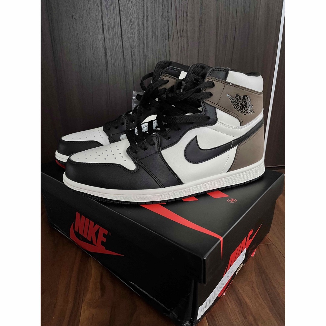 Air Jordan 1 High Sail/Dark Mocha/Black"メンズ