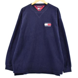 トミーヒルフィガー(TOMMY HILFIGER)の古着 90年代 トミーヒルフィガー TOMMY HILFIGER フリーススウェットシャツ トレーナー メンズL ヴィンテージ /eaa379117(スウェット)