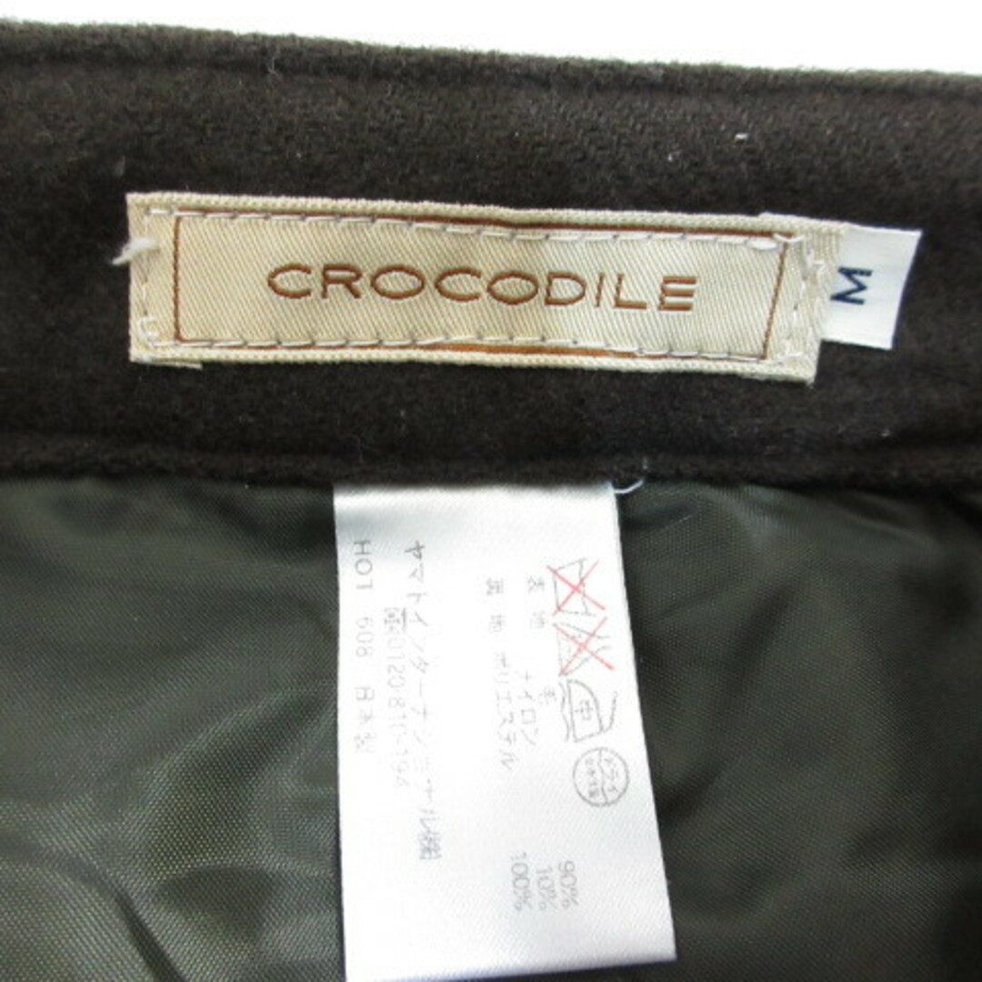 Crocodile(クロコダイル)のクロコダイル CROCODILE クロップド ウール パンツ M こげ茶 裏地付 レディースのパンツ(その他)の商品写真