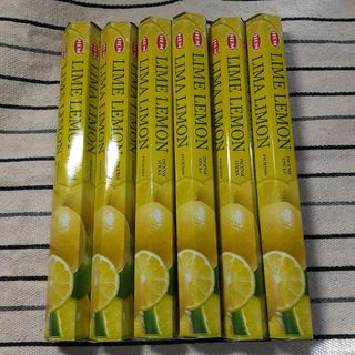 インドお香　スッキリ爽やかフルーツNo.1！ LIME LEMON  6こセット(お香/香炉)