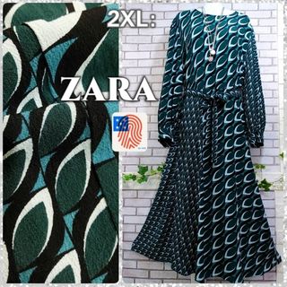 ZARA デニム TRF ミディ ワンピース キャミワンピース ロング マキシ