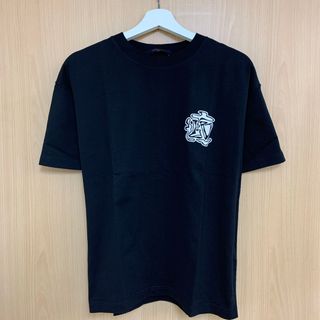 【美品】ルイヴィトン ポケットチャーム LV 半袖Tシャツ 黒 M レディース