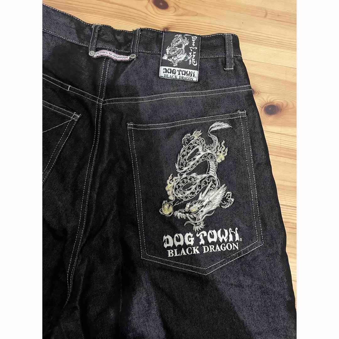 90,s Dogtown ドッグタウン ブラックデニムパンツ　ファット　ペレペレ