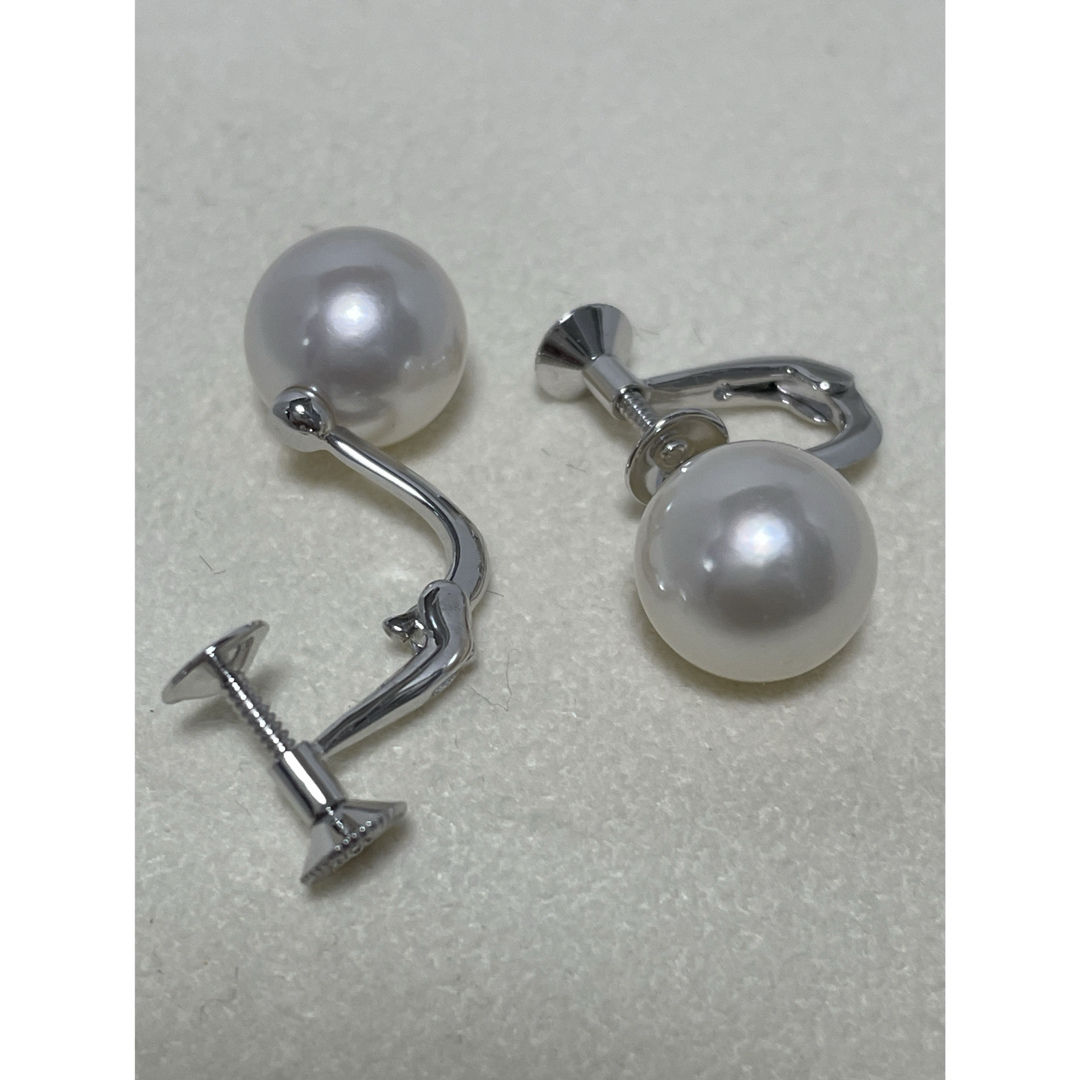 MIKIMOTO(ミキモト)の希少！　ミキモト　9.8㎜　イヤリング　高額ラインのネジバネ式　付属品付き　美品 レディースのアクセサリー(イヤリング)の商品写真