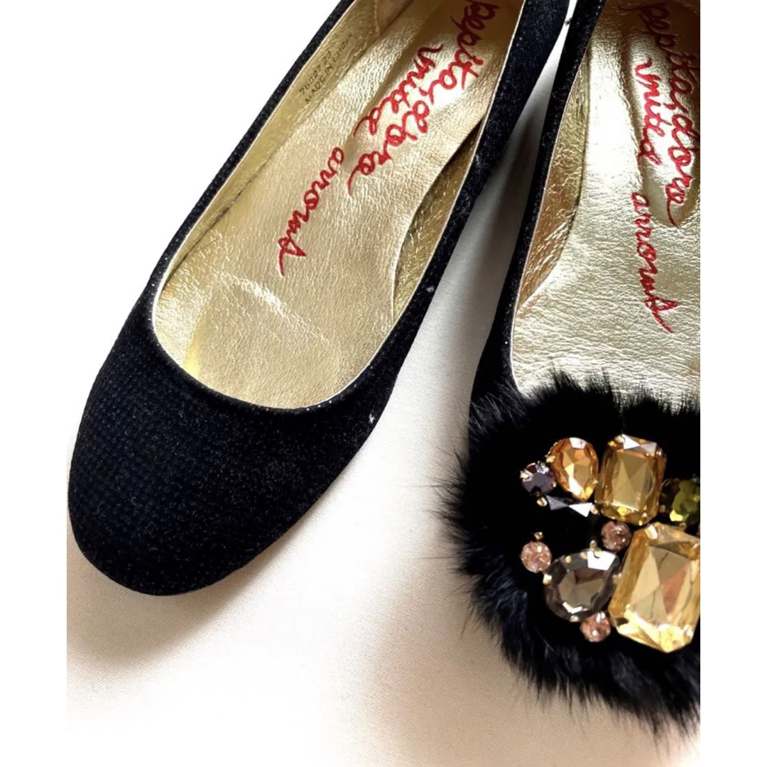 Odette e Odile(オデットエオディール)のフラットシューズ　黒フラットパンプス　痛くならない靴 レディースの靴/シューズ(バレエシューズ)の商品写真