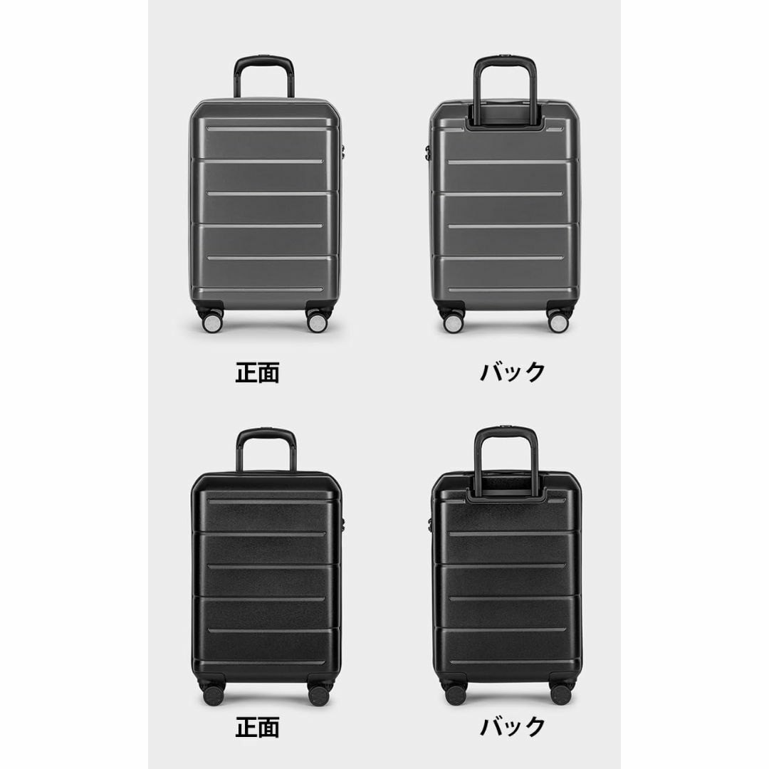 色: Black】CXXQ スーツケース 機内持ち込み キャリーケース 軽量 の