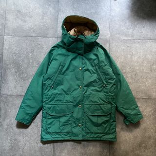 LLBEAN メンズL パーカー　エルエルビーン　ロゴ　ワンポイント　緑色