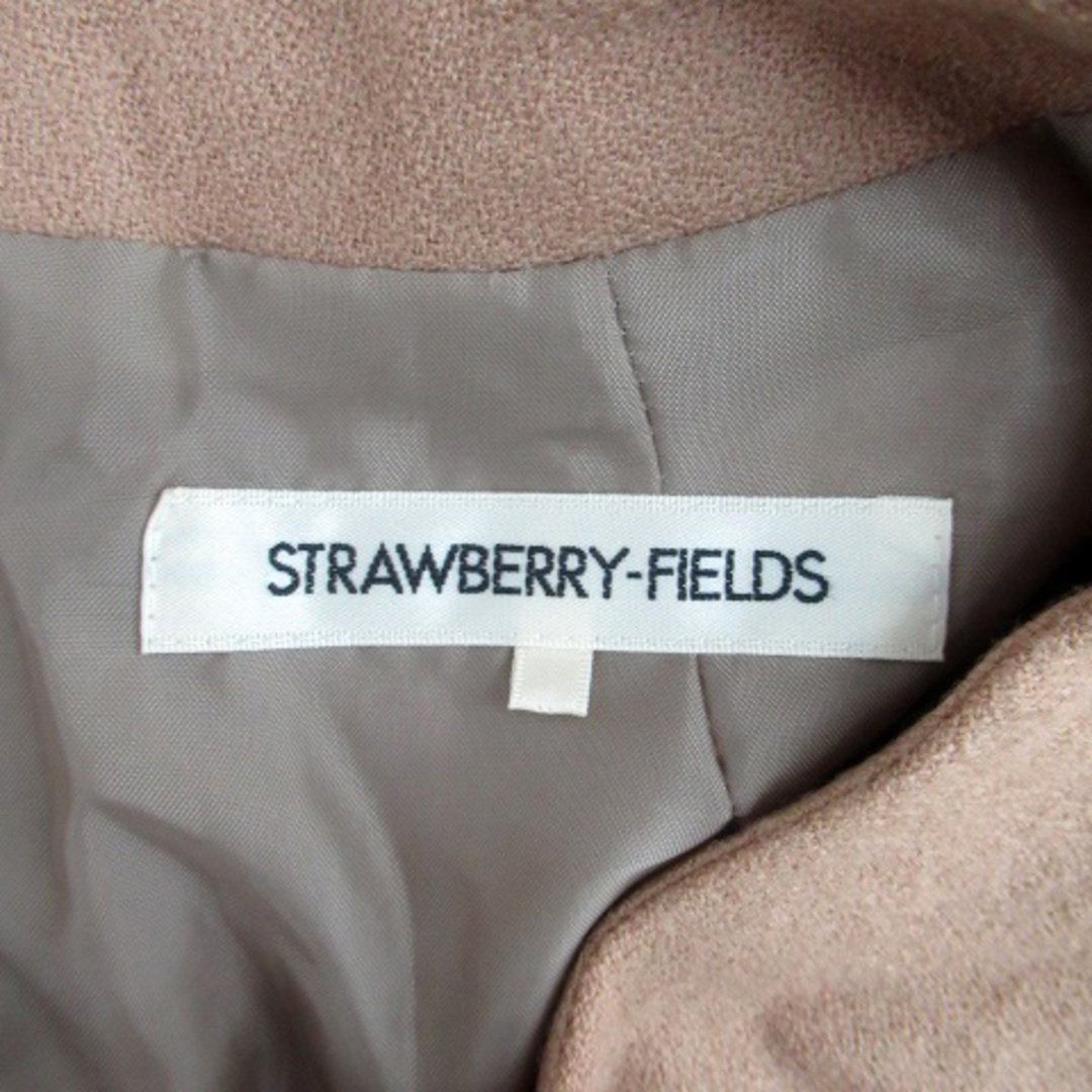 STRAWBERRY-FIELDS(ストロベリーフィールズ)のストロベリーフィールズ ワンピース 七分袖 ミモレ丈 リボン ウール 茶色 レディースのワンピース(ひざ丈ワンピース)の商品写真