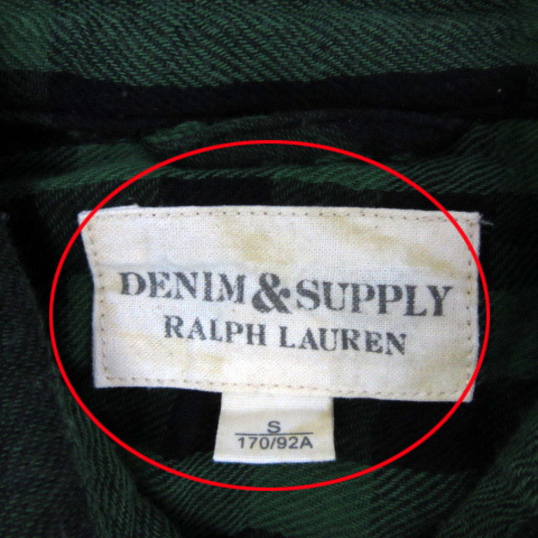 Denim & Supply Ralph Lauren(デニムアンドサプライラルフローレン)のデニム&サプライ ラルフローレン カジュアルシャツ 長袖 チェック柄 S 緑 黒 メンズのトップス(シャツ)の商品写真