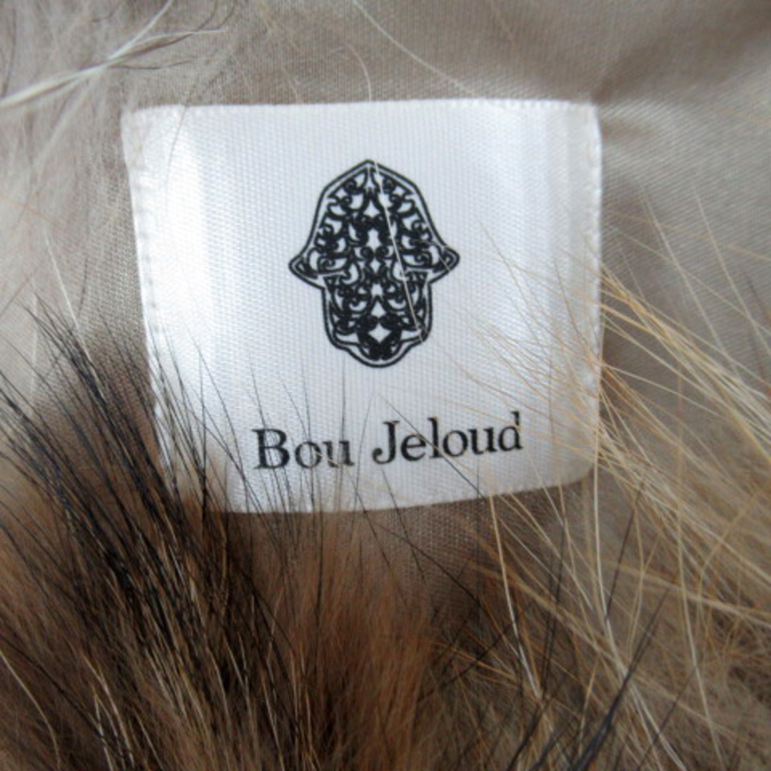 Bou Jeloud(ブージュルード)のブージュルード ワンピース ひざ丈 半袖 花柄 ファー ロールアップ 38 黒 レディースのワンピース(ひざ丈ワンピース)の商品写真