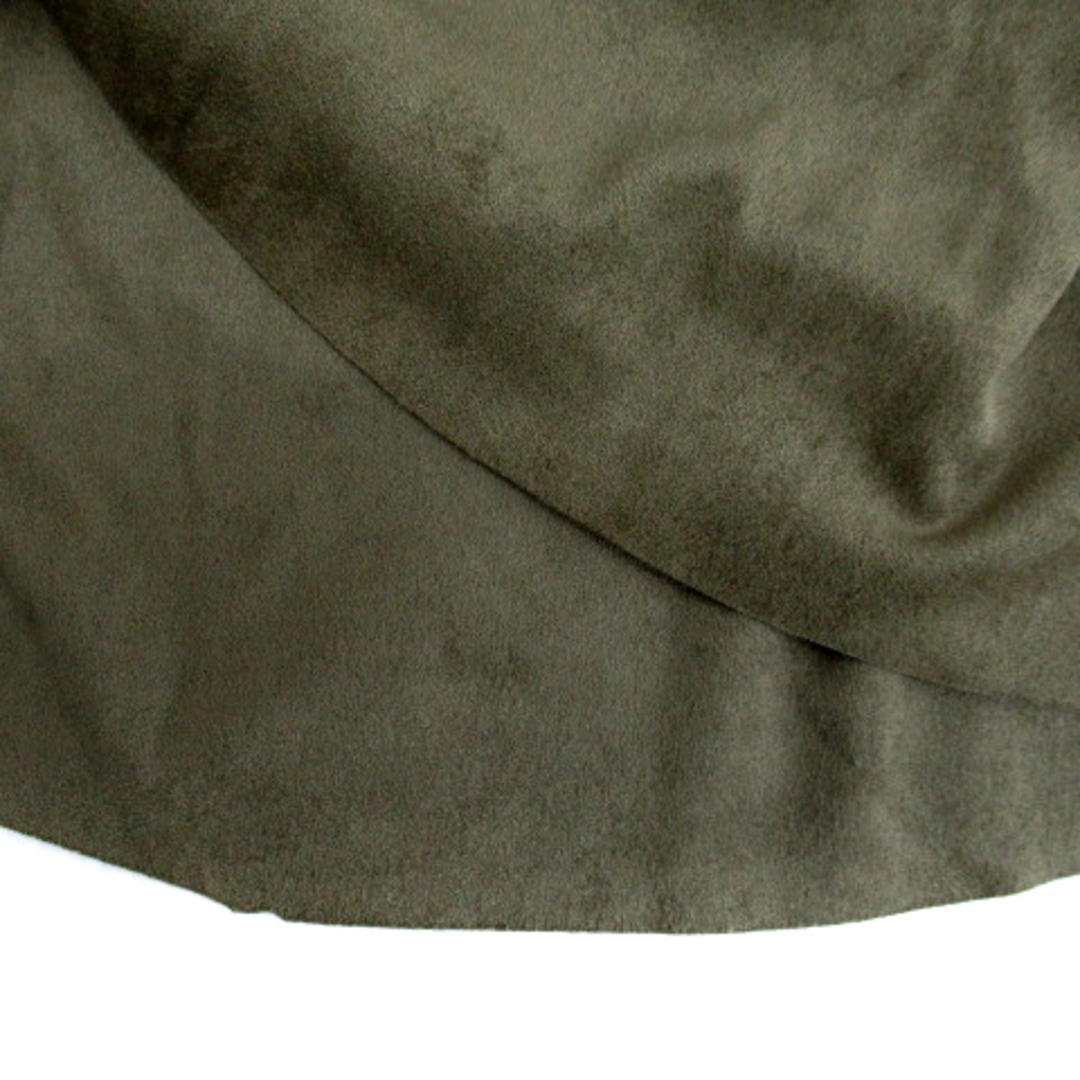 ZARA(ザラ)のザラ ZARA フレアスカート ロング丈 無地 スエード調 S カーキ レディースのスカート(ロングスカート)の商品写真