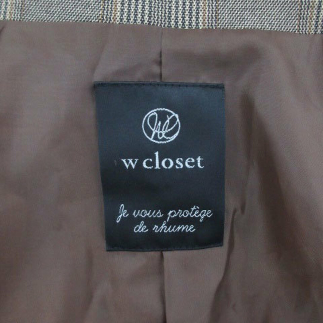 w closet(ダブルクローゼット)のダブルクローゼット テーラードジャケット ロング丈 ダブルボタン F ベージュ レディースのジャケット/アウター(その他)の商品写真