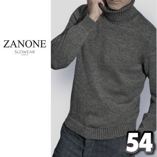 ZANONE - 新品 ザノーネ ZANONE ウール モックネック ネイビー46の通販 ...