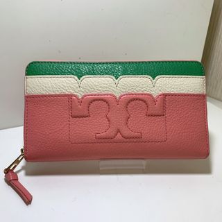 トリーバーチ(Tory Burch)の極美品 Tory Burch レザー ラウンドファスナー ロングウォレット(財布)