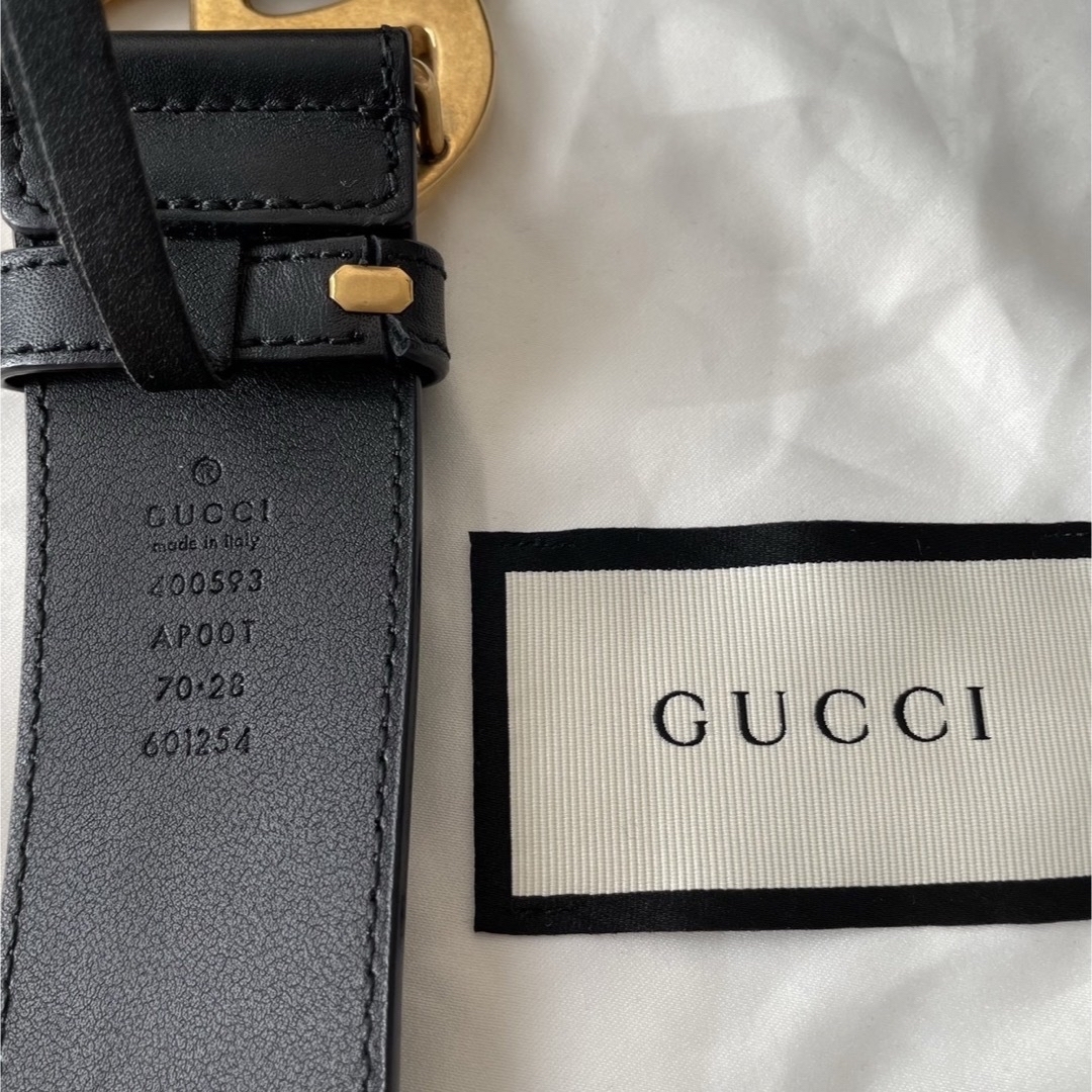 Gucci(グッチ)のGUCCI GGマーモント　ダブルGベルト レディース レディースのファッション小物(ベルト)の商品写真