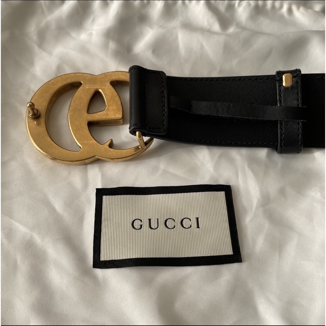 Gucci(グッチ)のGUCCI GGマーモント　ダブルGベルト レディース レディースのファッション小物(ベルト)の商品写真