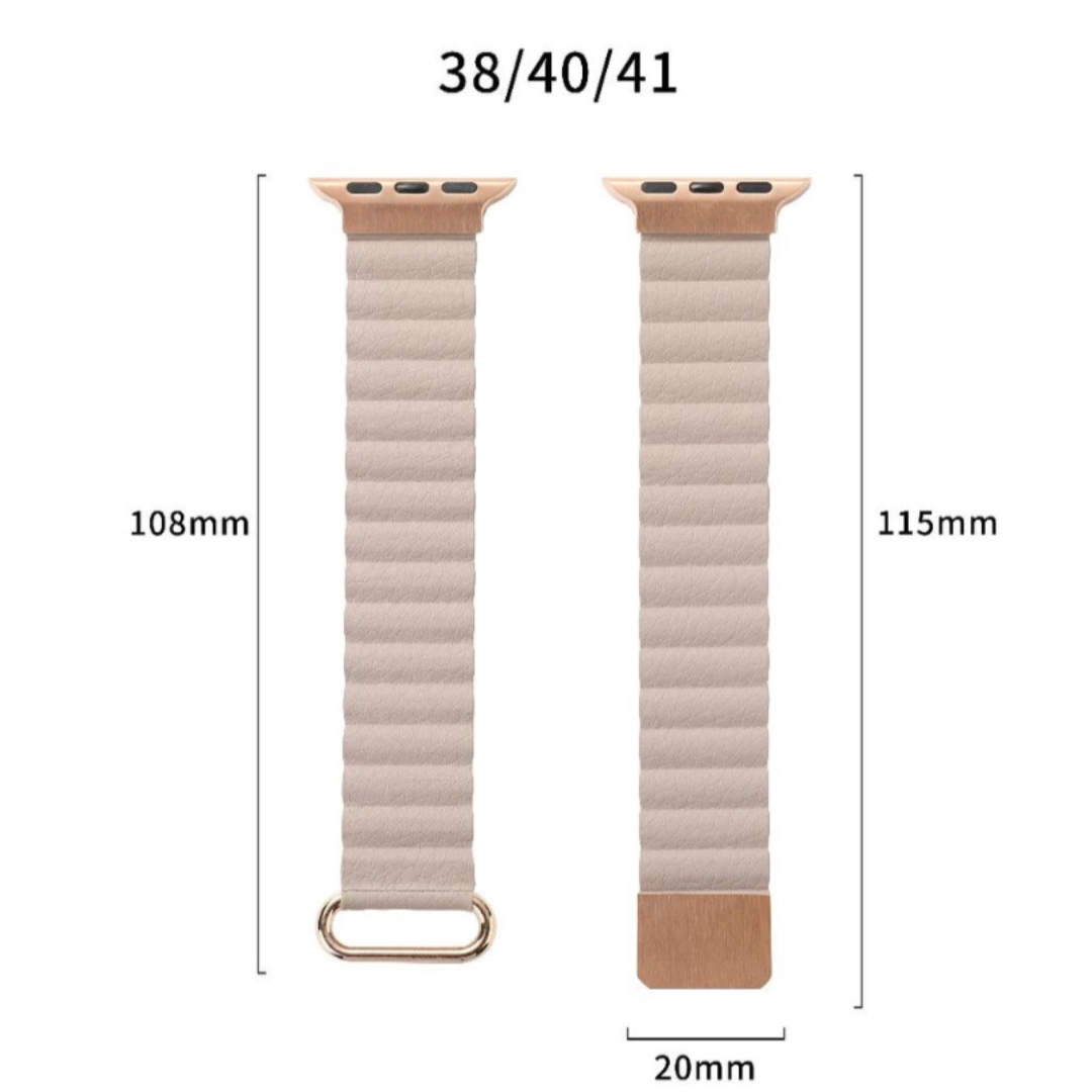 Apple Watchバンド　サックスブルー　PUレザー　42/44/45㎜ メンズの時計(レザーベルト)の商品写真