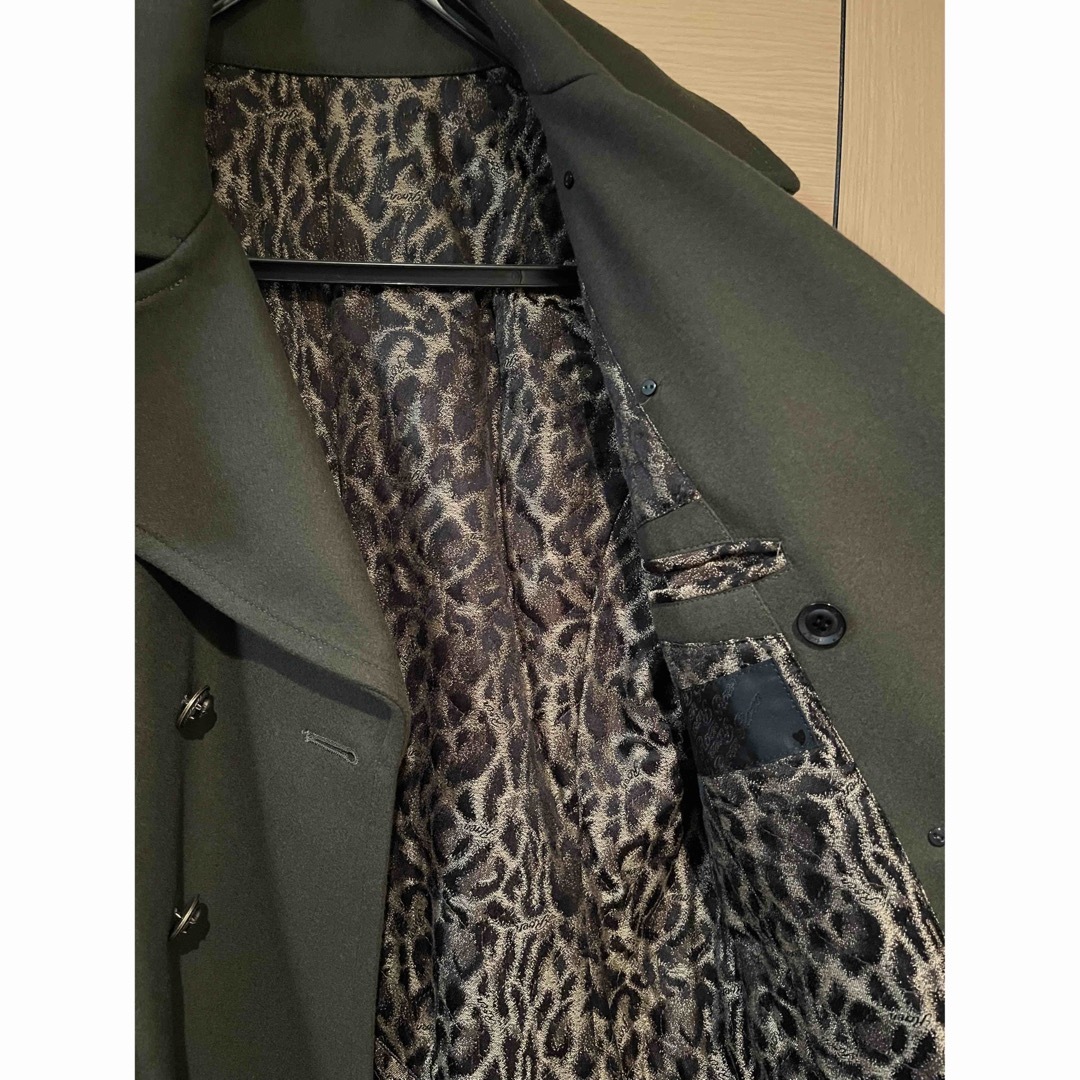 Roen(ロエン)のRoen Pコート 46 カーキ カシミヤ混 ロエン 定価12万 ピーコート メンズのジャケット/アウター(ピーコート)の商品写真