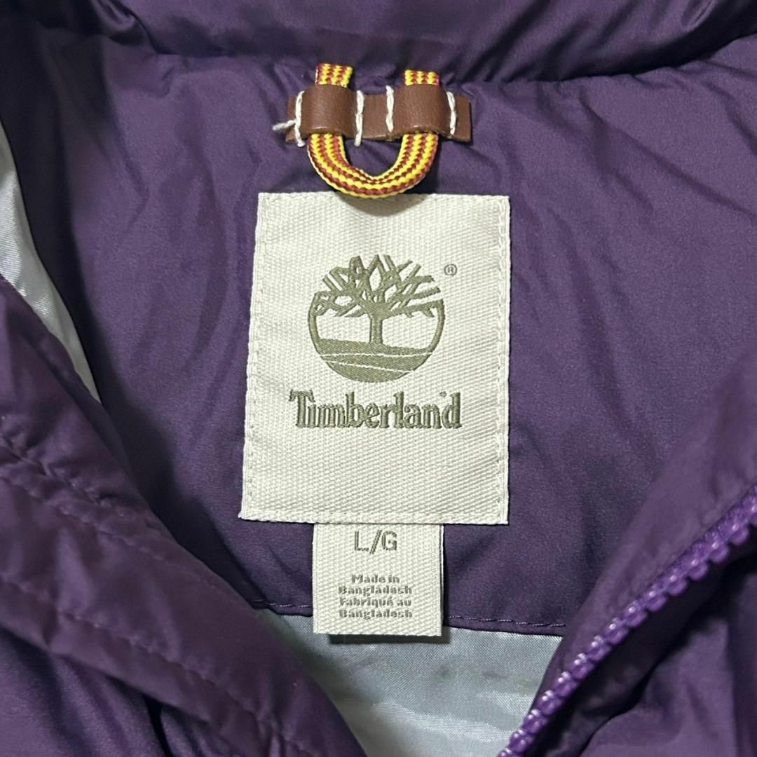 Timberland(ティンバーランド)の【美品】ティンバーランド 刺繍 ロゴ ダウンベスト パープル メンズ L ヌプシ メンズのジャケット/アウター(ダウンベスト)の商品写真