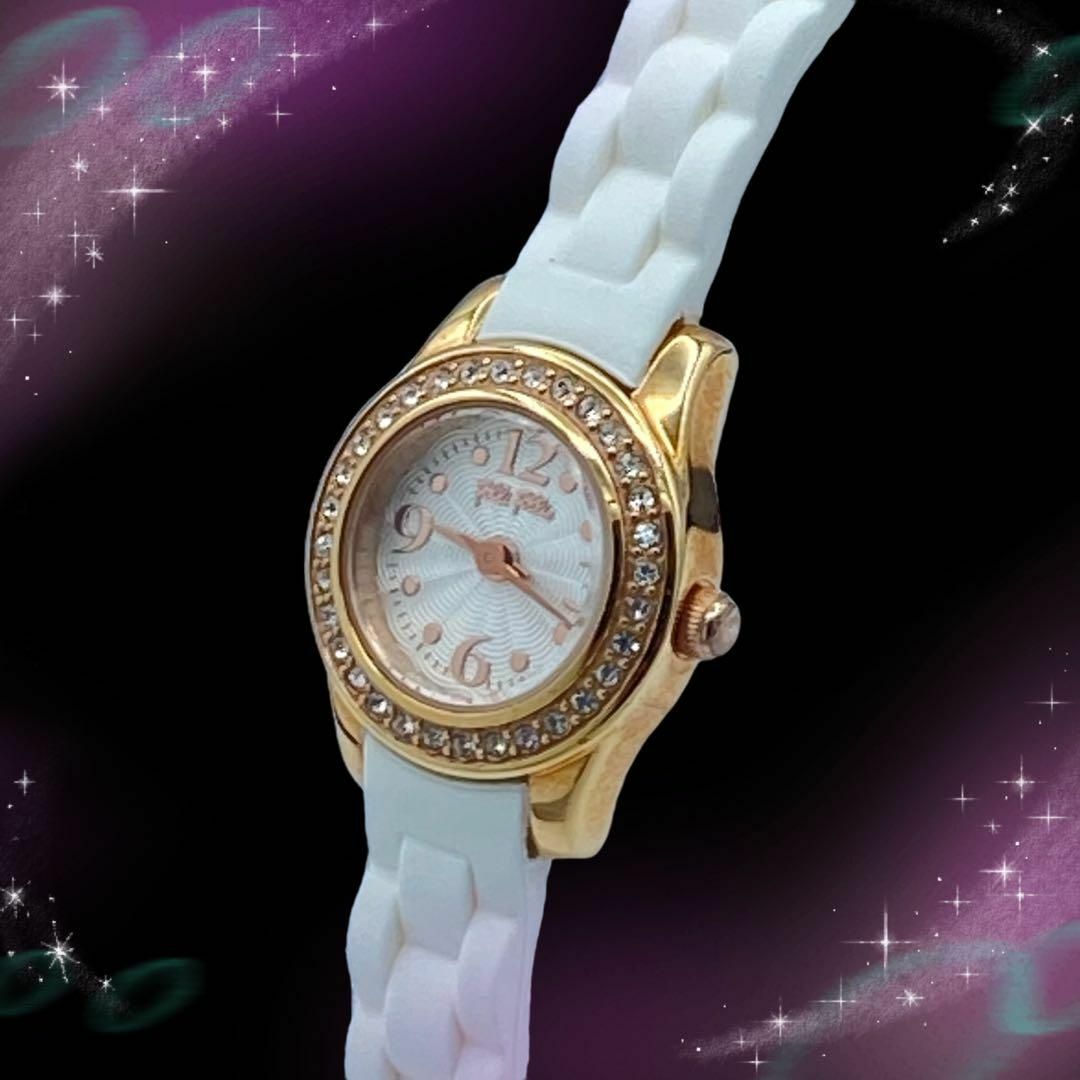 《超美品　稼動品》　フォリフォリ　ラインストーン　レディース腕時計　クォーツ