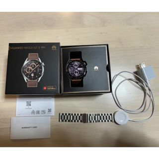 ファーウェイ(HUAWEI)のHuawei Brown WATCH GT 3 46mm スマートウォッチ(腕時計(デジタル))