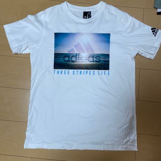 アディダス(adidas)のadidas アディダス　白Tシャツ　Lサイズ(Tシャツ/カットソー(半袖/袖なし))