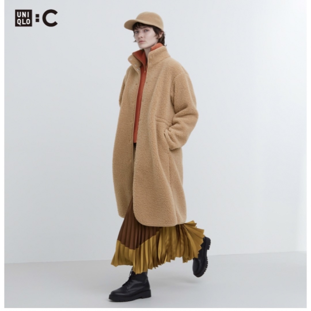 新品【11/4迄】UNIQLO:C  ブボアフリーススタンドカラーコート