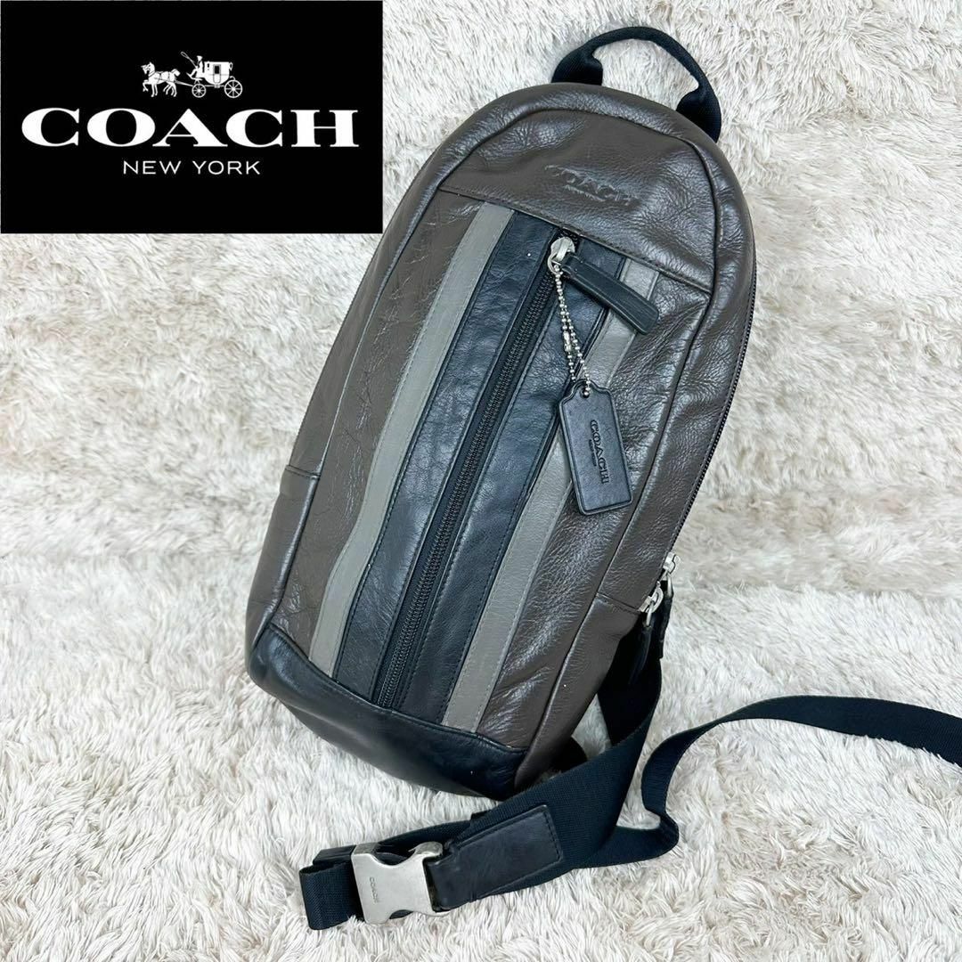 【美品】COACH ボディバッグ ブラウン