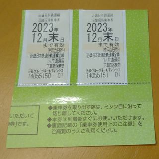 近鉄 株主優待乗車券 2枚 2023年12月末日まで(鉄道乗車券)