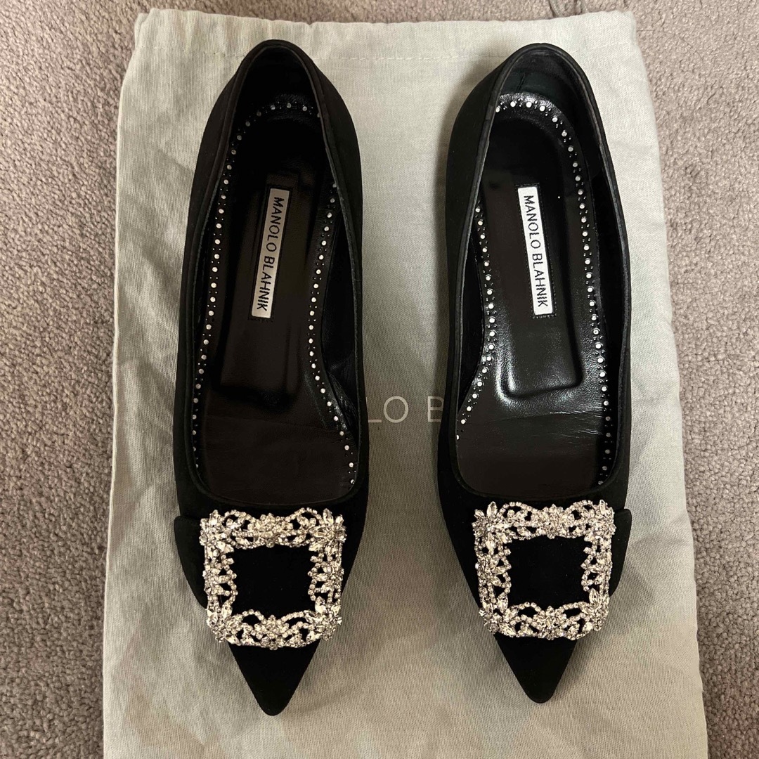 MANOLO BLAHNIK - マノロブラニク ハンギシ ブラック スエード