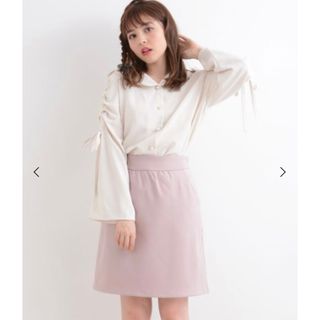 マジェスティックレゴン(MAJESTIC LEGON)のMAJESTIC LEGON バックレースアップ台形ミニスカート(ひざ丈スカート)