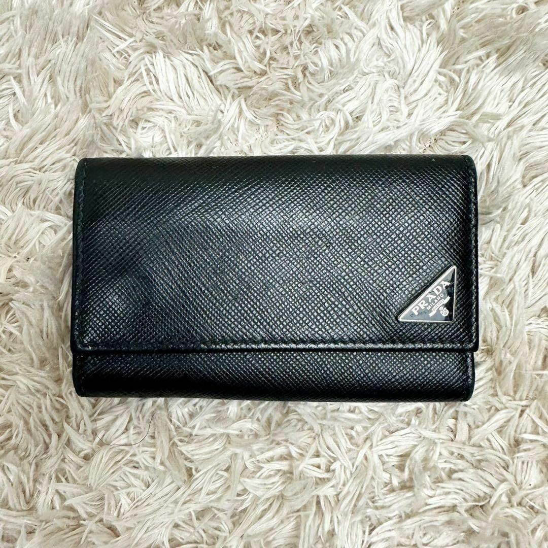 美品 PRADA プラダ サフィアーノ 6連キーケース