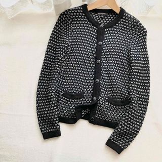 バナナリパブリック(Banana Republic)のバナナリパブリック　バナリパ　ニットノーカラージャケット　カーディガン　XS(ノーカラージャケット)