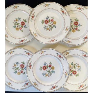 ロイヤルドルトン(Royal Doulton)のロイヤルドルトン  キングスウッド　デザート皿　６枚セット(食器)