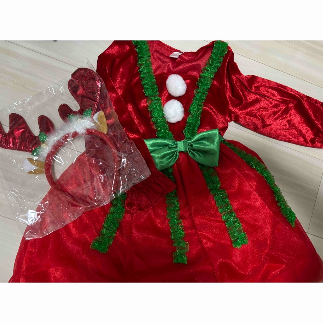 キッズ　サンタ　コスチューム　クリスマス　コスプレ　サンタコス キッズ/ベビー/マタニティのキッズ服女の子用(90cm~)(ワンピース)の商品写真