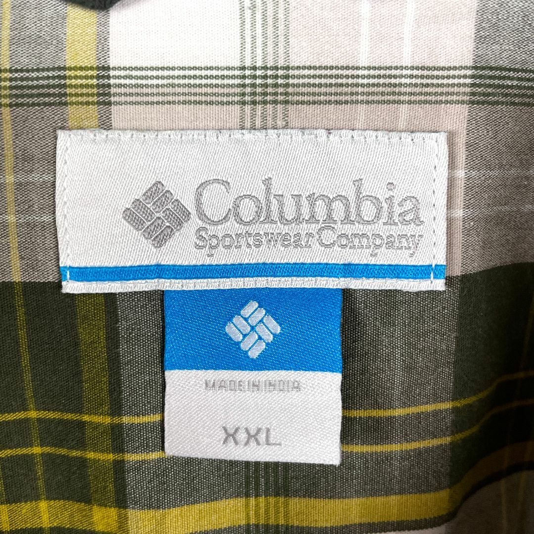 Columbia(コロンビア)のコロンビア 長袖ボタンダウンシャツ チェックシャツ グレー イエロー XXL メンズのトップス(シャツ)の商品写真