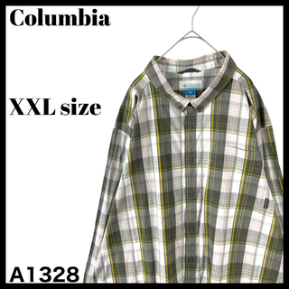 コロンビア(Columbia)のコロンビア 長袖ボタンダウンシャツ チェックシャツ グレー イエロー XXL(シャツ)