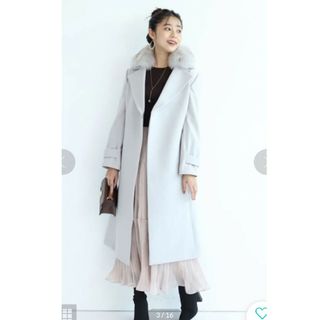 極美品 クリーニング済み ジャスグリッティー ファー付き コート サイズ1