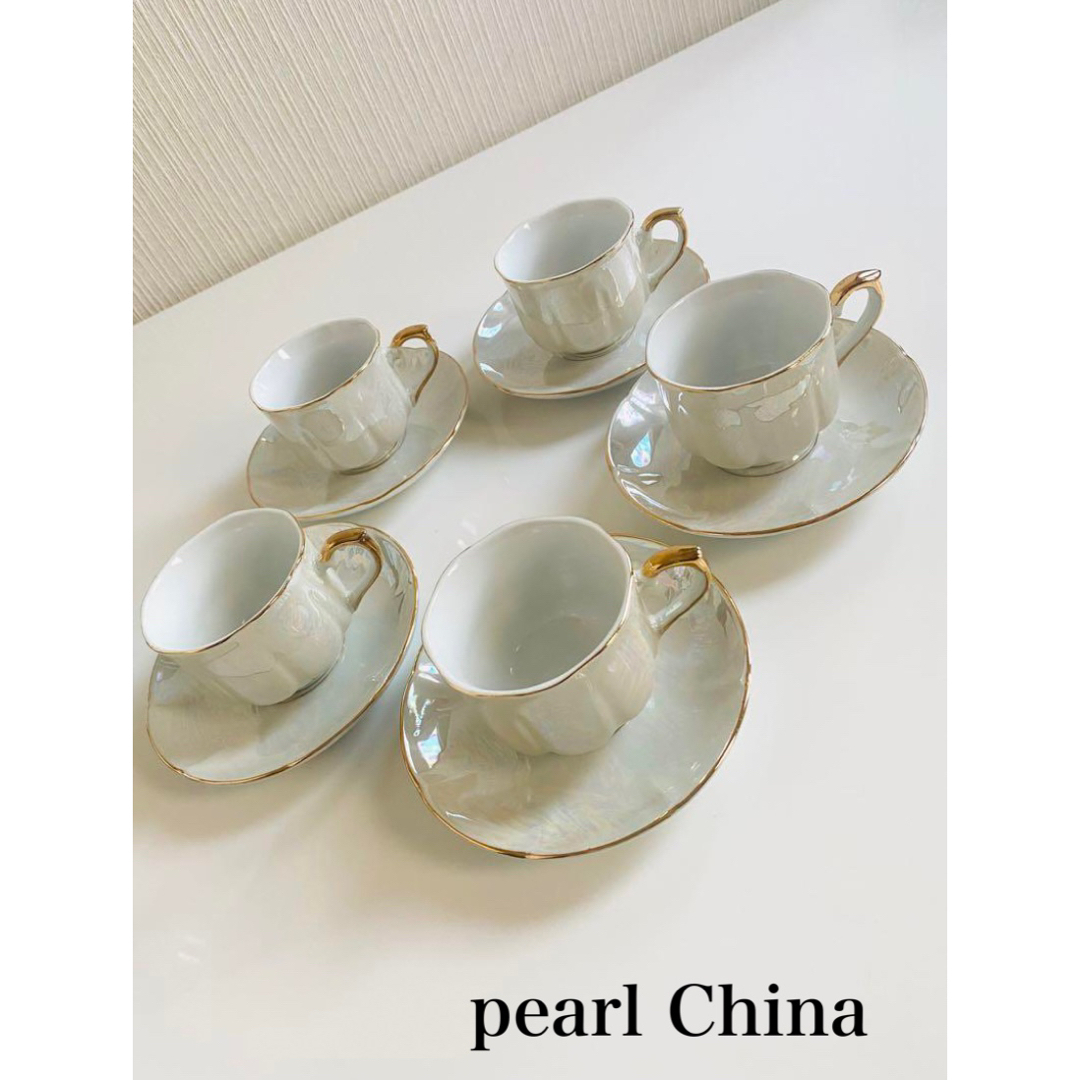 pearl chinaカップ5客セット