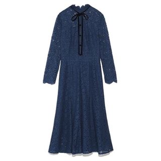 セルフォード(CELFORD)の【美品】CELFORD ボウタレースワンピース(ひざ丈ワンピース)