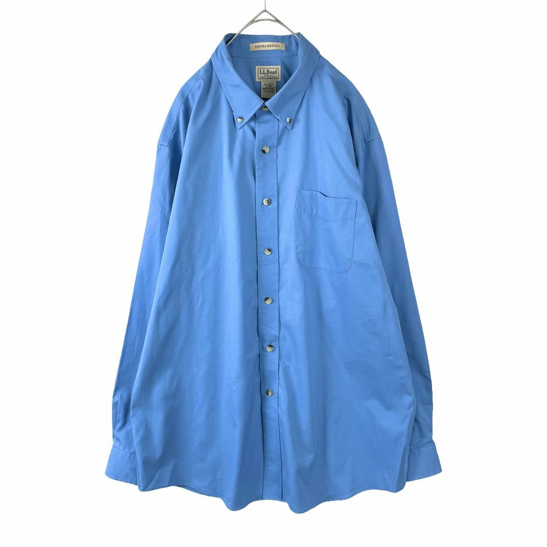 L.L.Bean(エルエルビーン)のエルエルビーン 長袖ボタンダウンシャツ 青 ブルー US/L USA古着 メンズ メンズのトップス(シャツ)の商品写真
