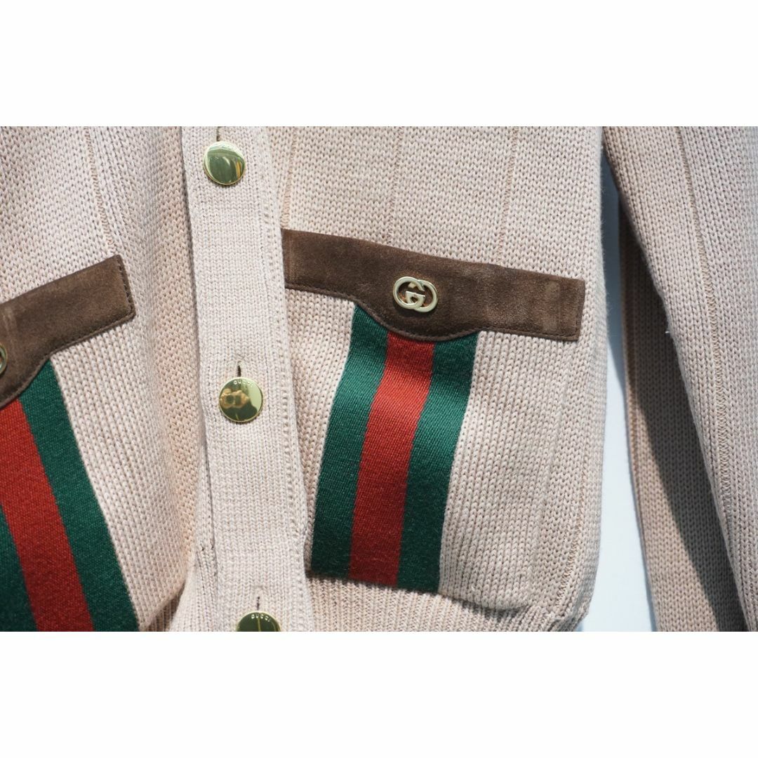 極美品正規 21AW GUCCIグッチ ニット カーディガン セーター304N▲