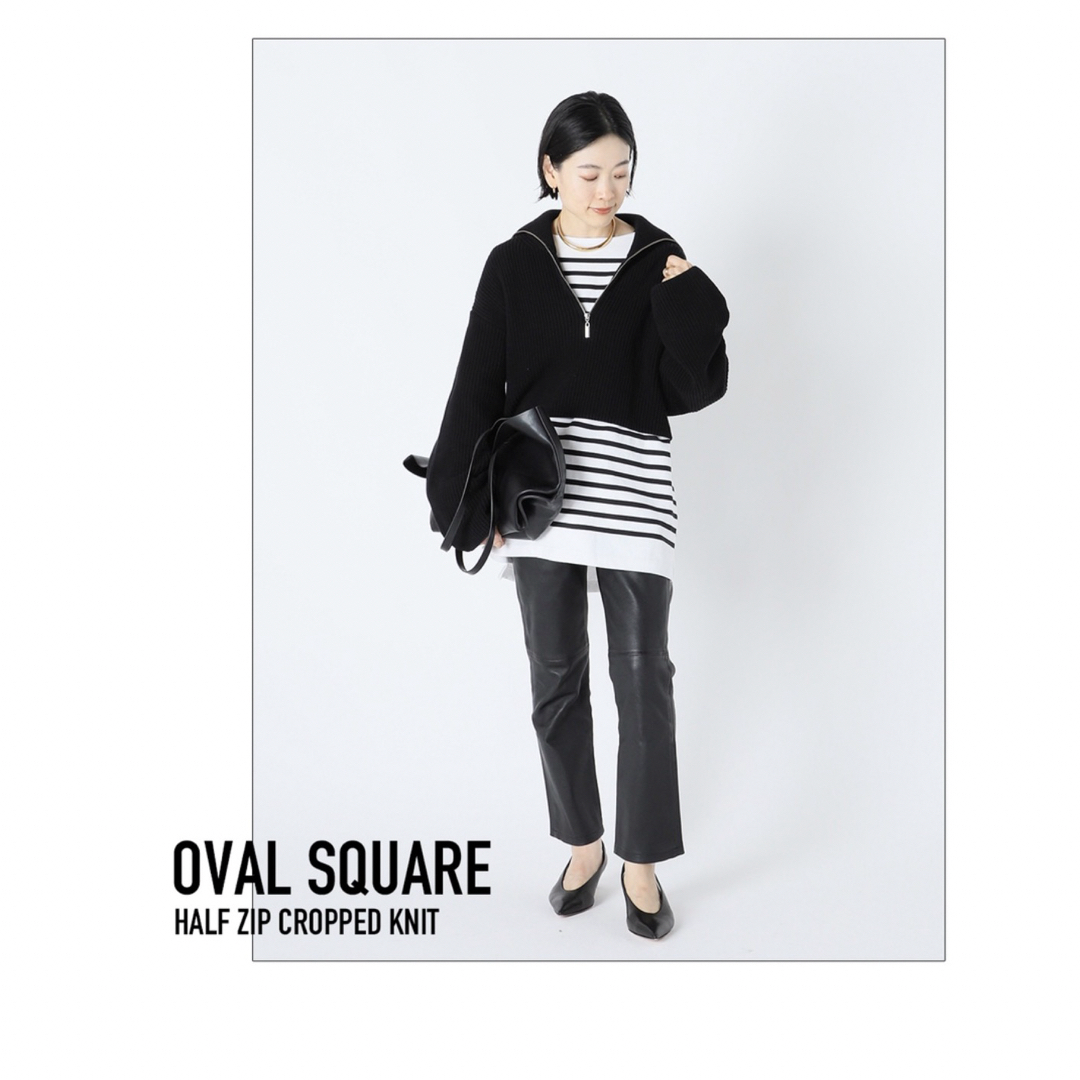 AP STUDIO(エーピーストゥディオ)のAP STUDIO☆OVAL SQUAREハーフジップニット新品1.8万 レディースのトップス(ニット/セーター)の商品写真