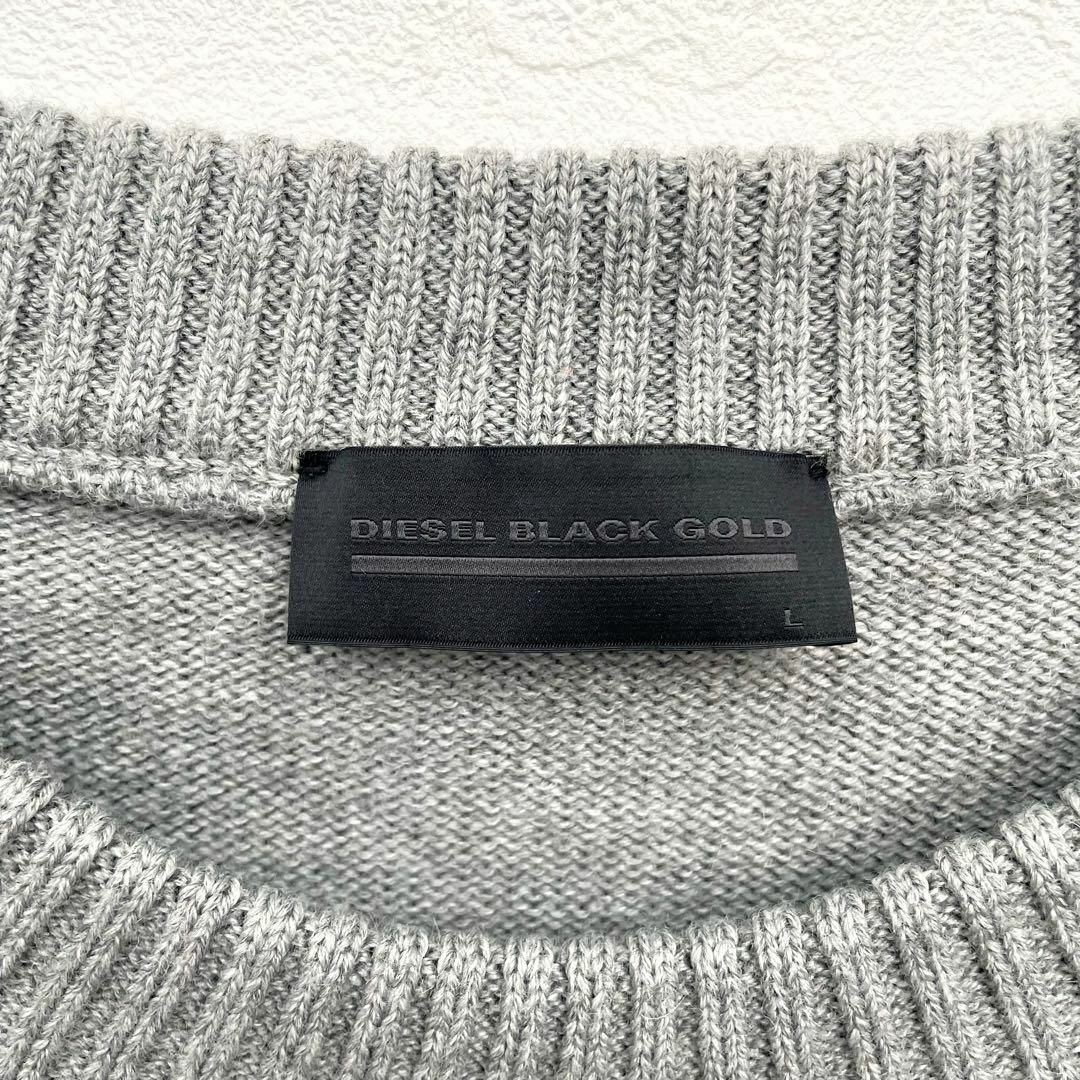 DIESEL BLACK GOLD(ディーゼルブラックゴールド)の超激レア　DIESEL BLACK GOLD　個性的　総柄　ニットセーター メンズのトップス(ニット/セーター)の商品写真