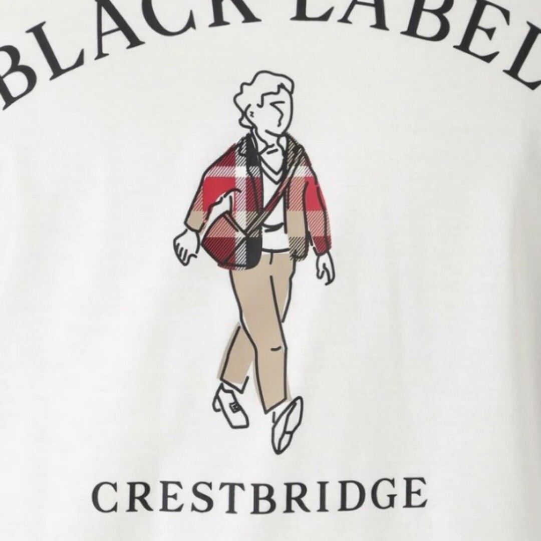 BLACK LABEL CRESTBRIDGE(ブラックレーベルクレストブリッジ)の【新品】ブラックレーベルクレストブリッジ　Tシャツ　白　L　バーバリー　179 メンズのトップス(Tシャツ/カットソー(半袖/袖なし))の商品写真