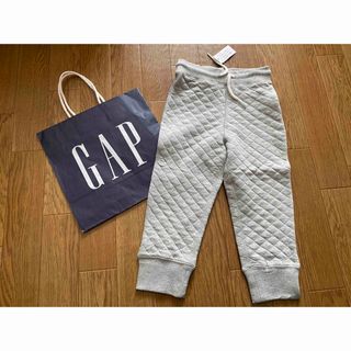 ギャップキッズ(GAP Kids)の新品未使用★GAPタグ付き★キルティングウエストゴムパンツ灰色グレー3year(パンツ/スパッツ)